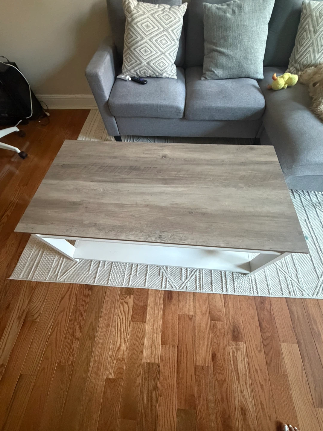 Rustic Wood Coffee Table IKEA with Shelf - photo 3