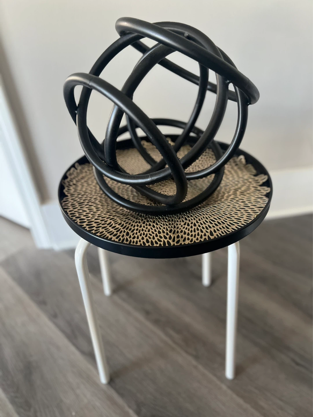 Black Metal Abstract Sculpture Decorative Accent