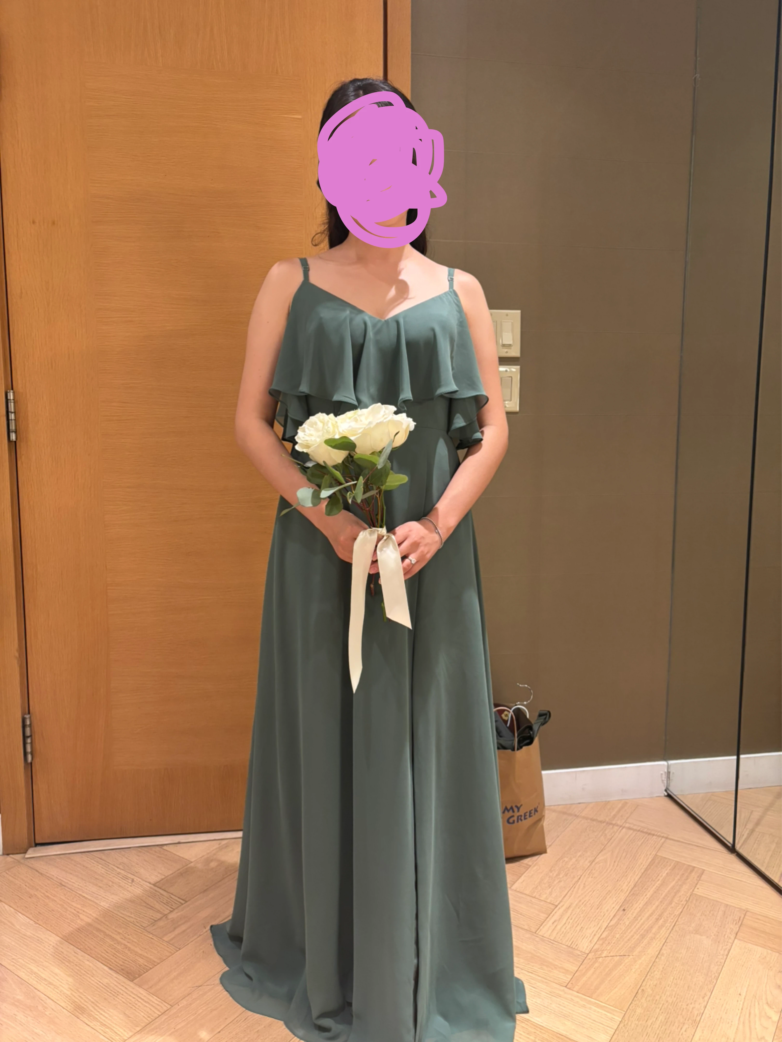 Perfect Bridesmaid Dress for Summer - Green Ruffle Maxi Dress - photo 2