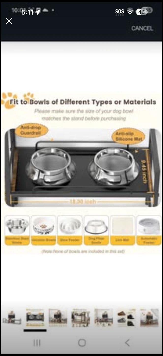 Multifunctional Adjustable Dog Bowl Stand with Storage - photo 4