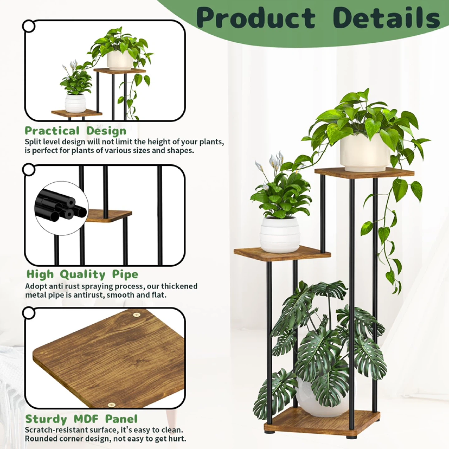 3-Tier Tall Plant Stand Indoor - photo 2