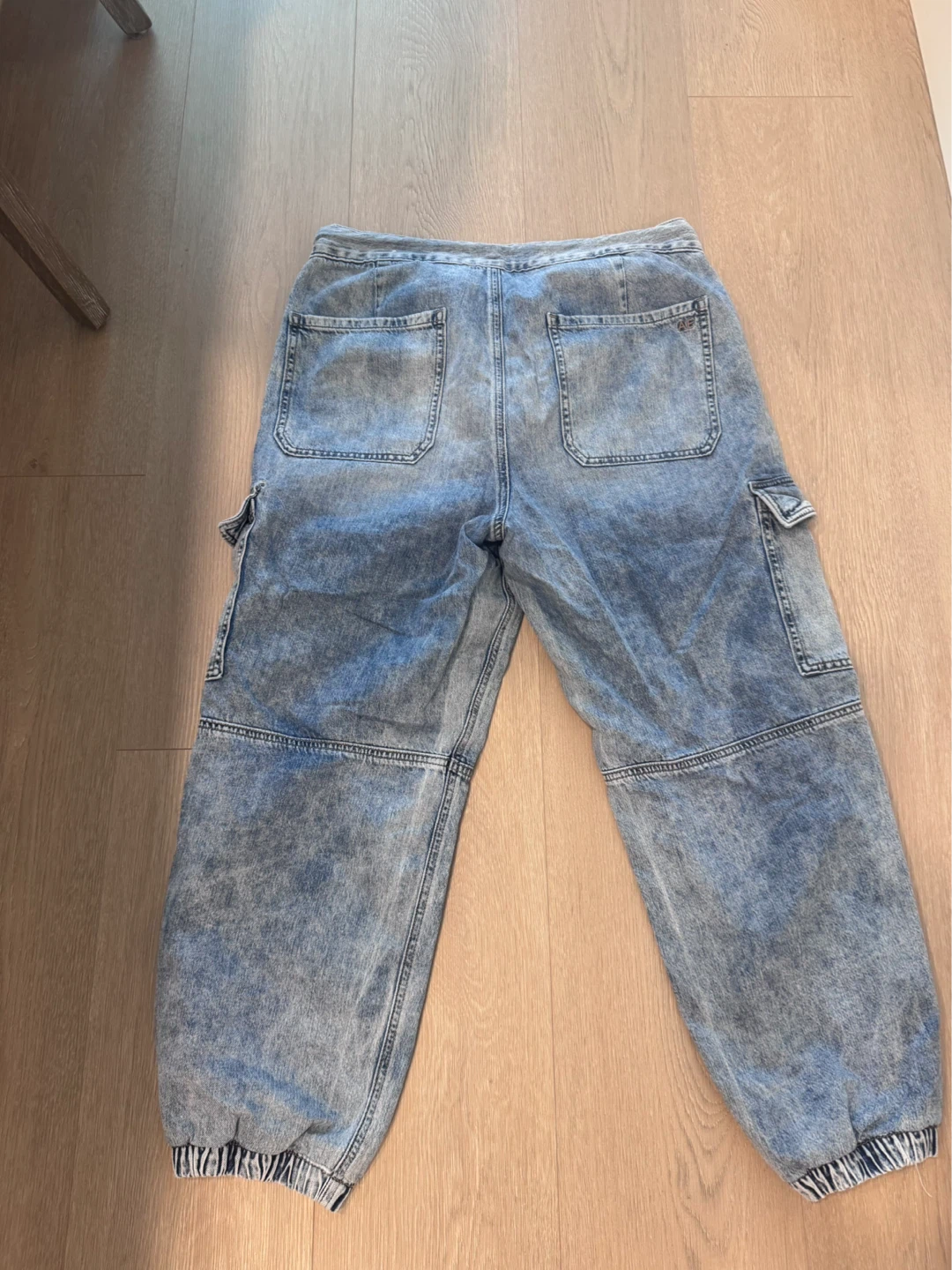 American Eagle Acid Wash Cargo Jogger Pants Size 12 - photo 2