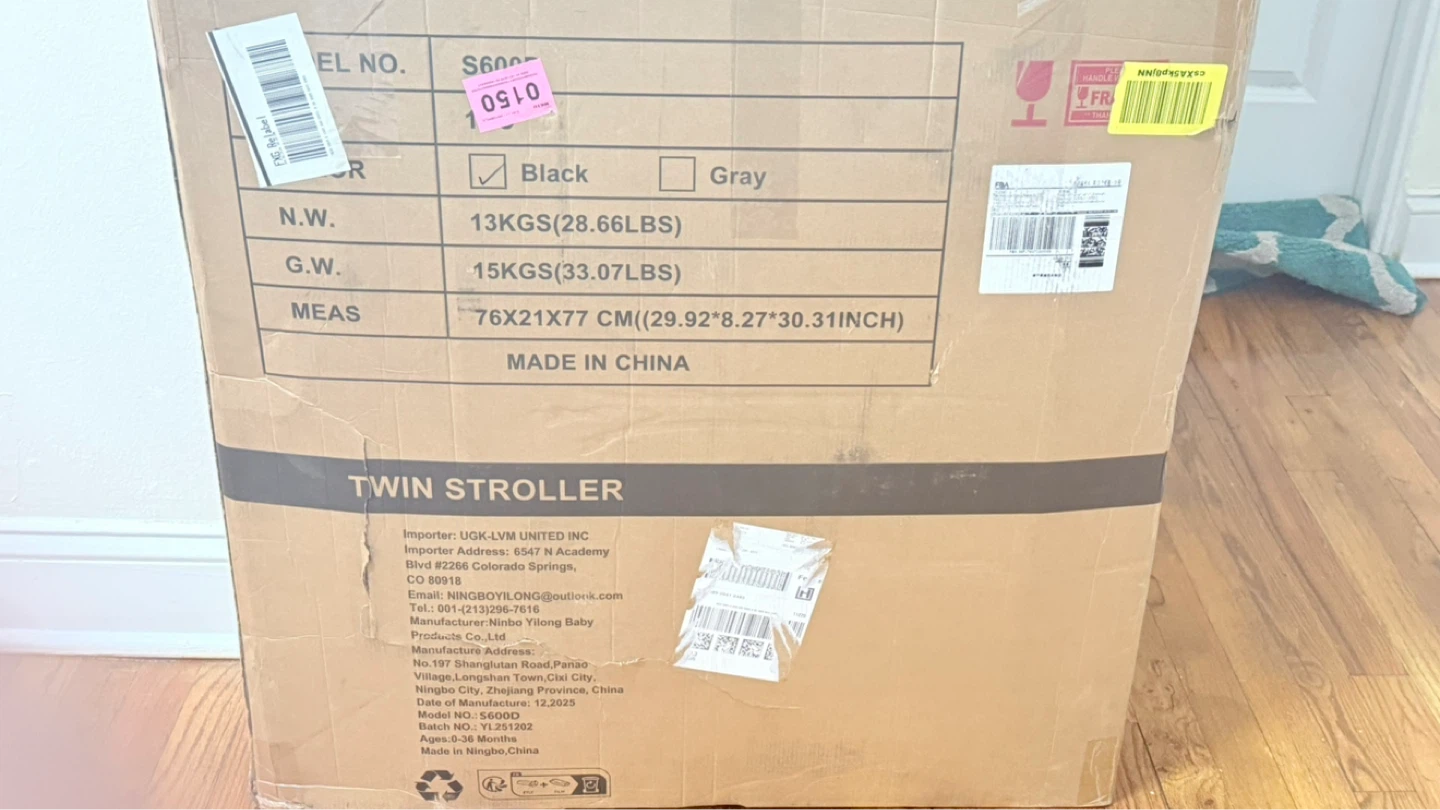 TALENBEEN Double Stroller for Infant and Toddler - Black - photo 4