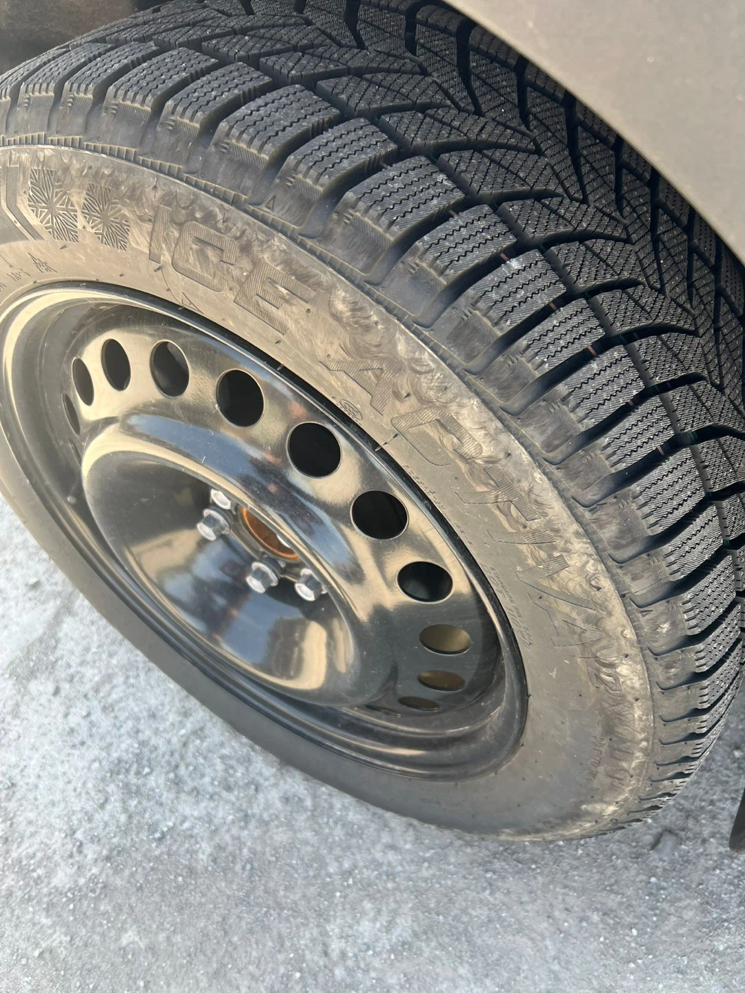 235/55R18 Winter Tire on Steel Rim