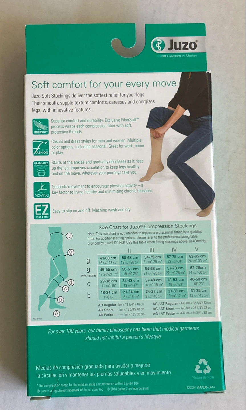 Juzo Soft Compression Stockings - Black, Size V - photo 2