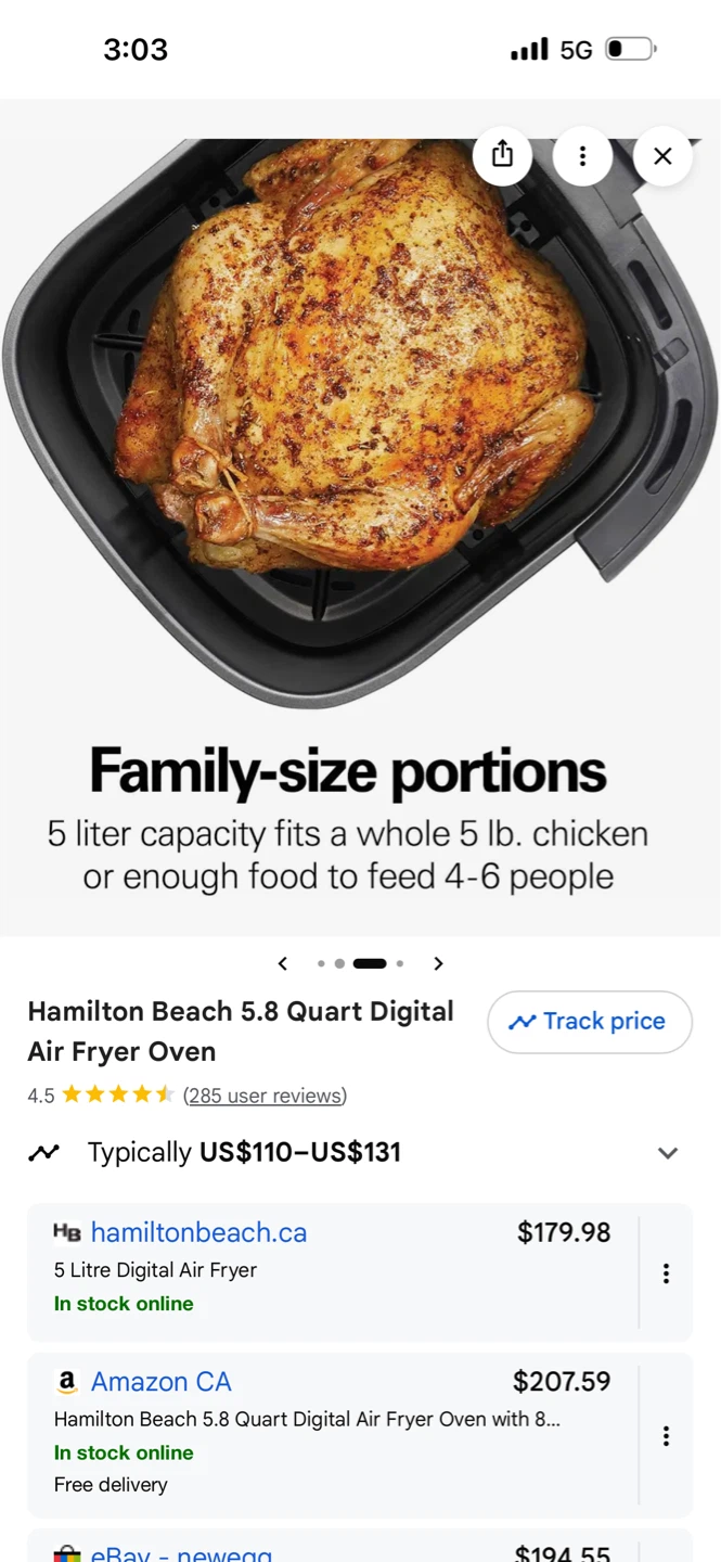 Hamilton Beach 5.9 Quart Digital Air Fryer Oven - photo 4