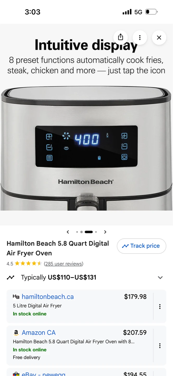 Hamilton Beach 5.9 Quart Digital Air Fryer Oven - photo 5