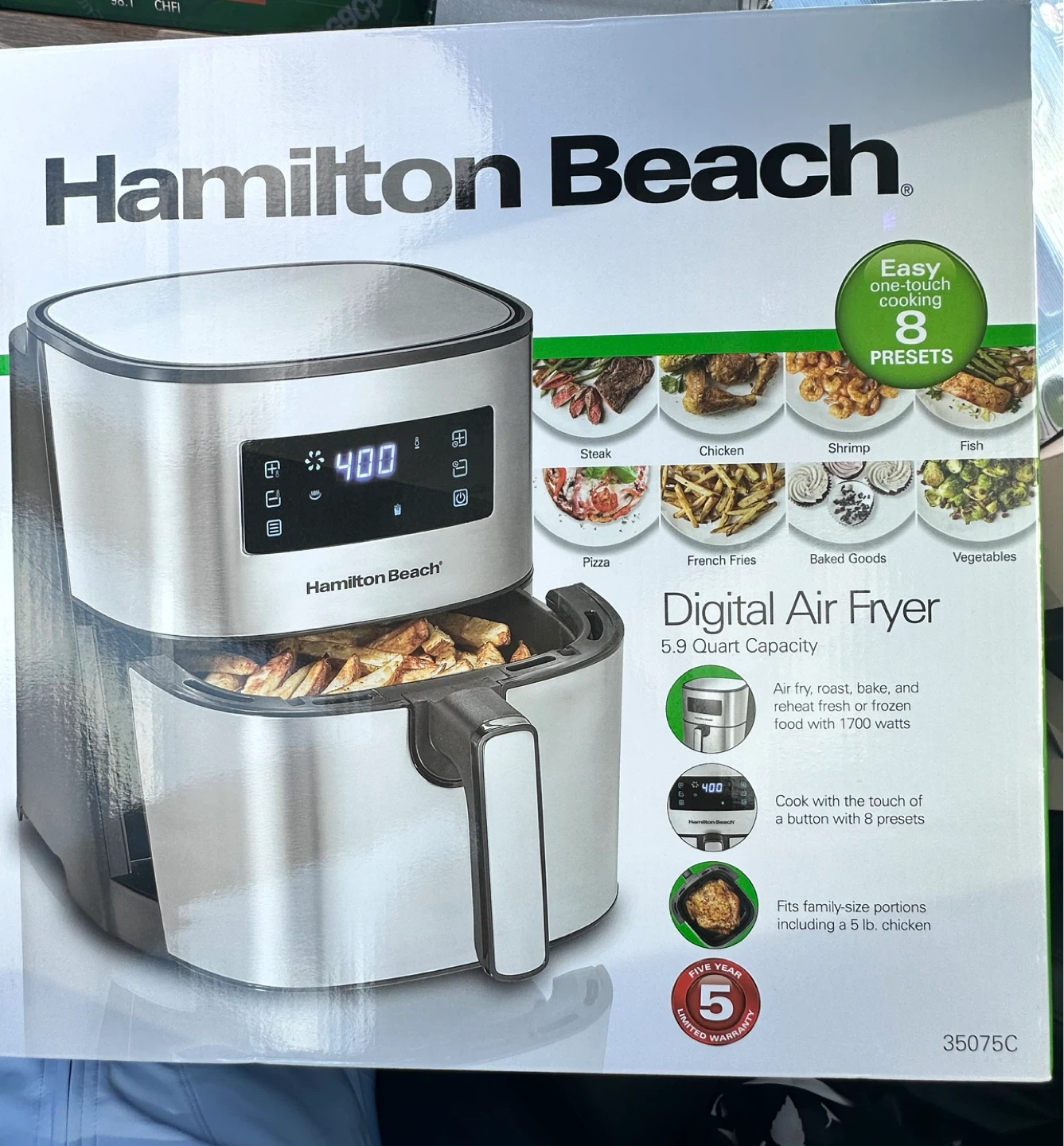 Hamilton Beach 5.9 Quart Digital Air Fryer Oven