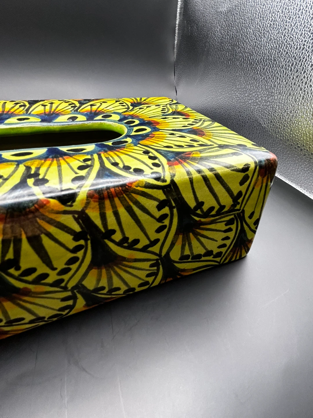 Hand-painted Talavera Ceramic Tissue Box Cover - photo 4