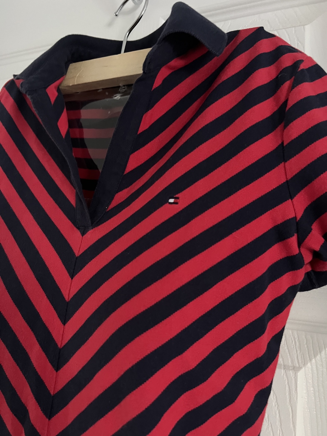 Tommy Hilfiger Women's Polo Shirts (Navy & Red/Navy Stripe) - photo 3