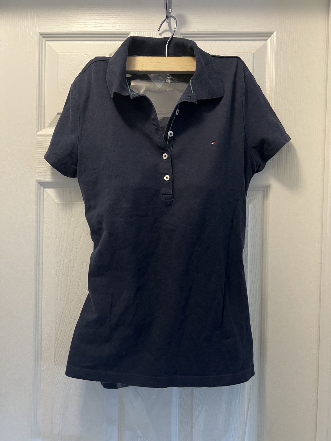 Tommy Hilfiger Women's Polo Shirts (Navy & Red/Navy Stripe) - photo 4