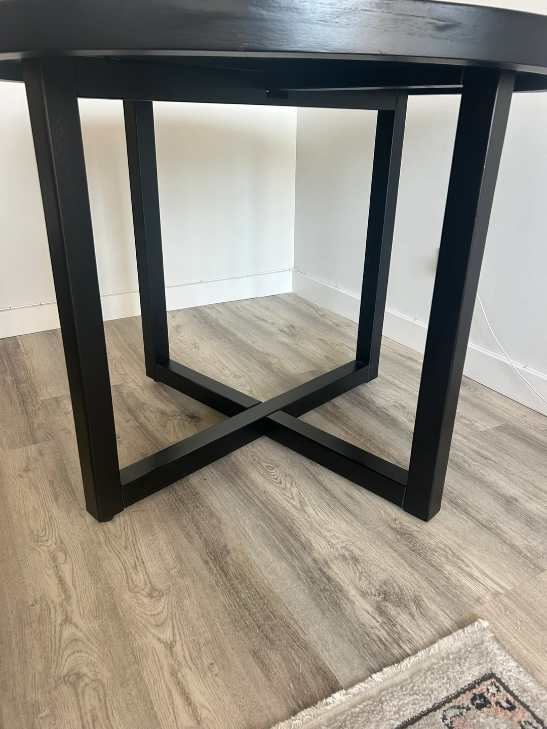 Keener All Wood Round Dining Table Black - Threshold - photo 2