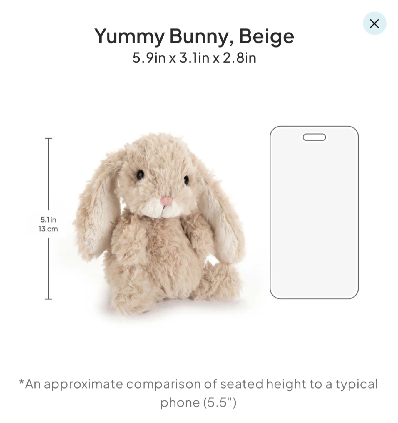 Jellycat Yummy Bunny Beige Plush Toy - photo 5