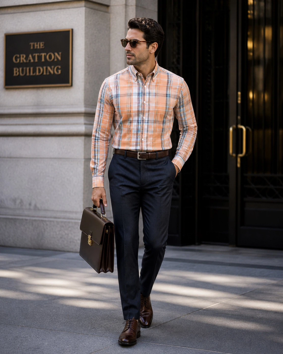 Men's Long Sleeve Plaid Button-Up Shirt - photo 3