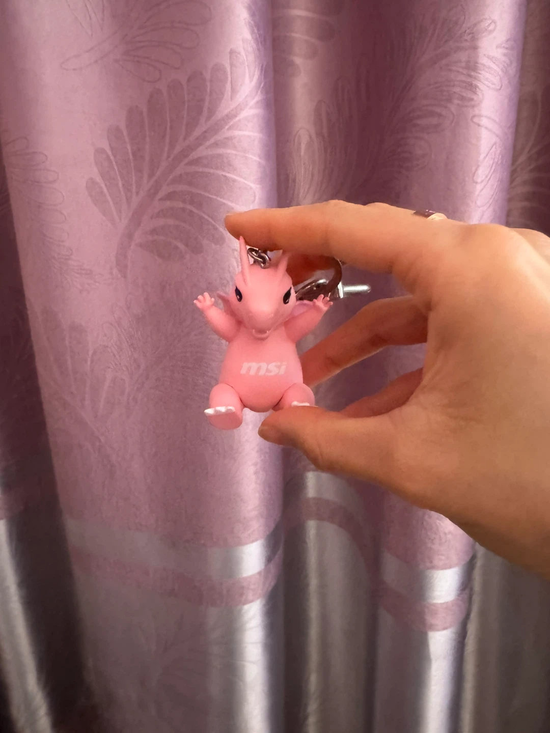 Pink Dragon MSI Keychain