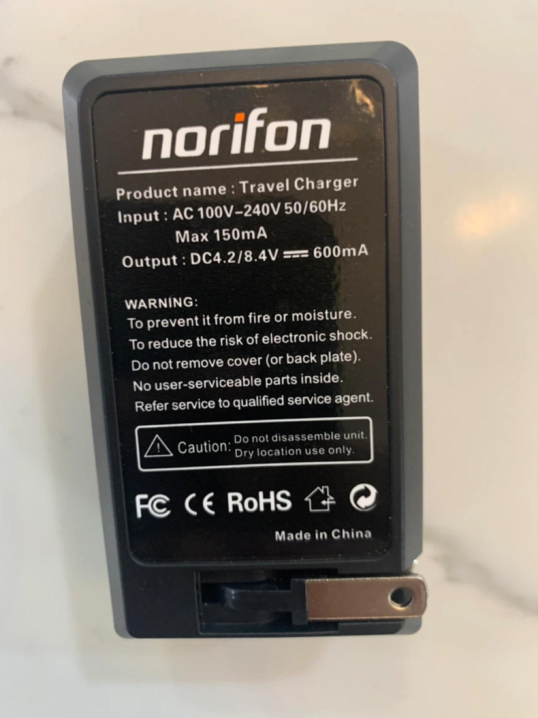 Norifon Travel Battery Charger