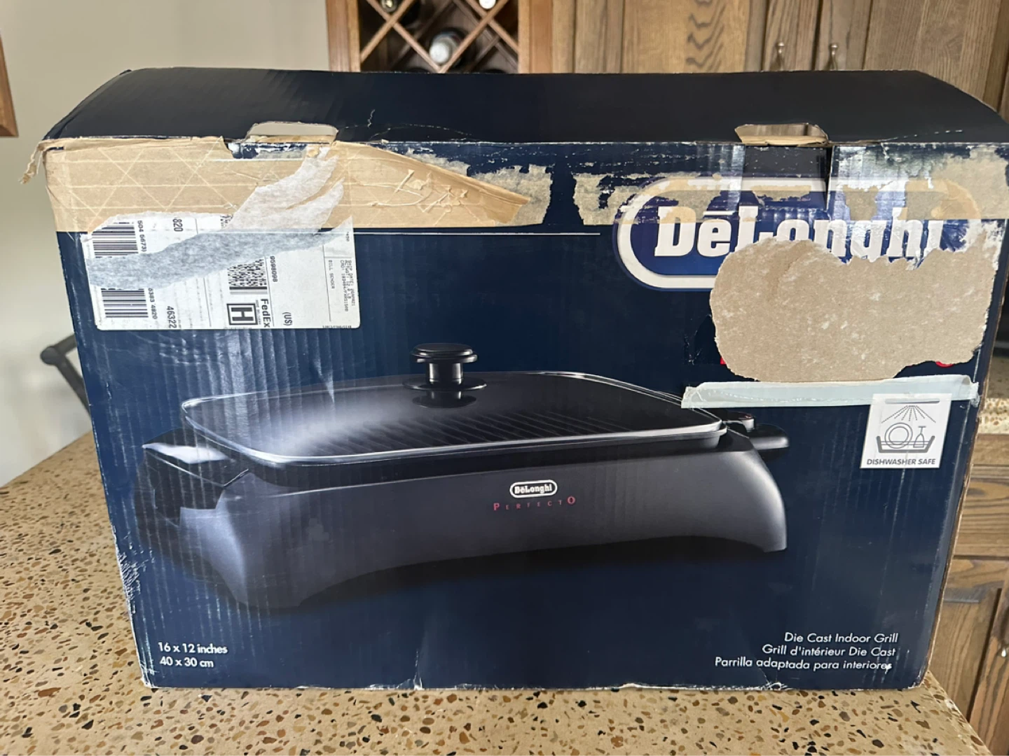 DeLonghi Perfecta Die Cast Indoor Grill 16x12 inches