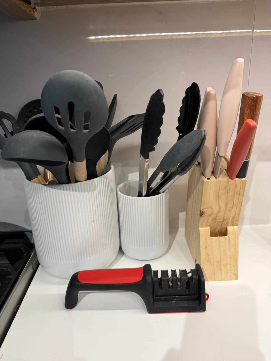 Cooking utensils,knives,holders,sharpener
