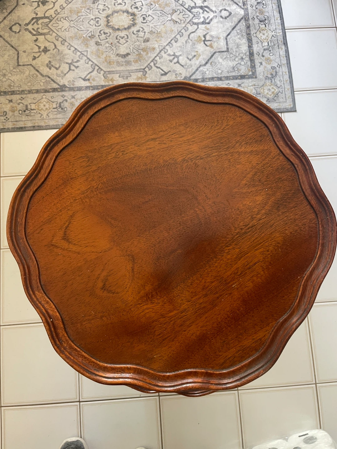 Vintage Wooden Tiered Side Table - photo 2