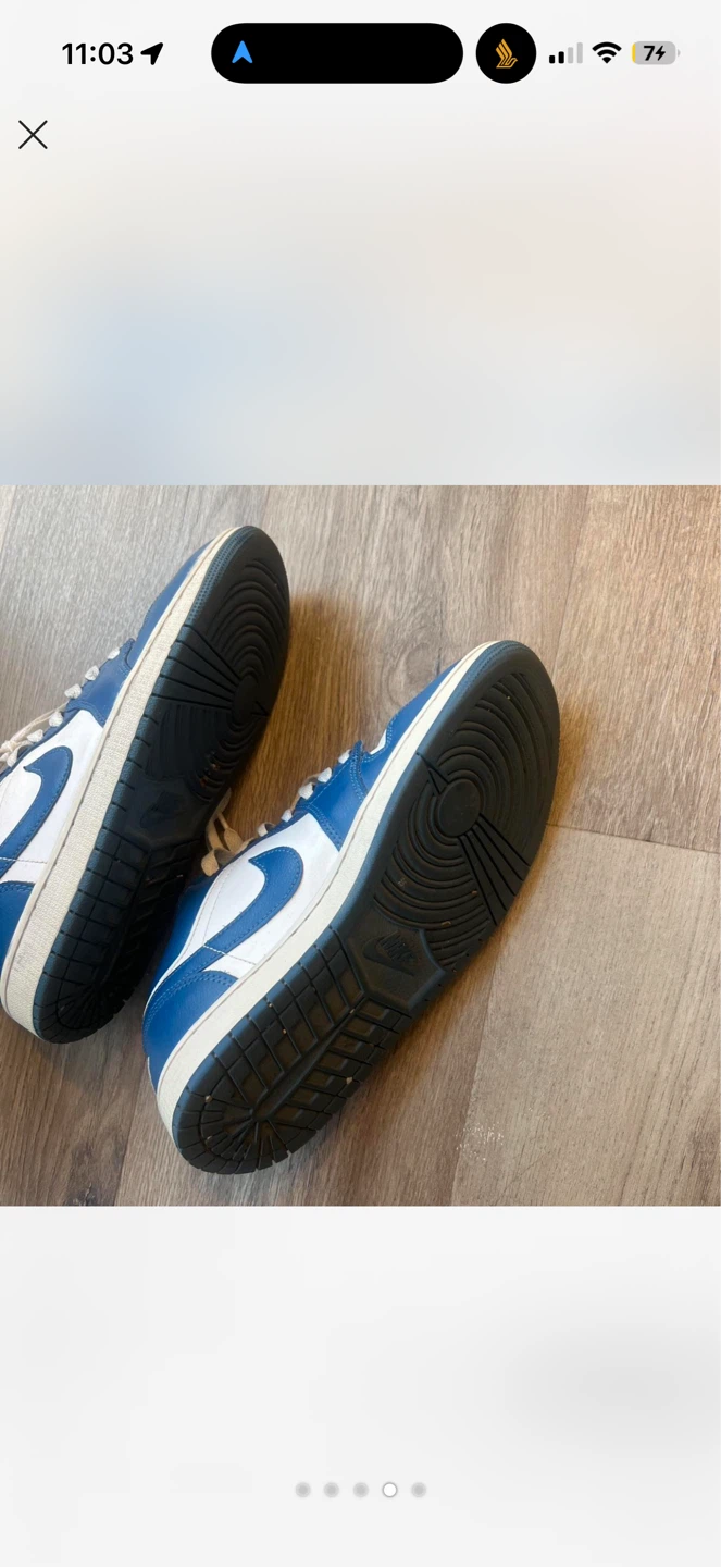 Nike Air Jordan 1 Low White Blue Sneakers - photo 5