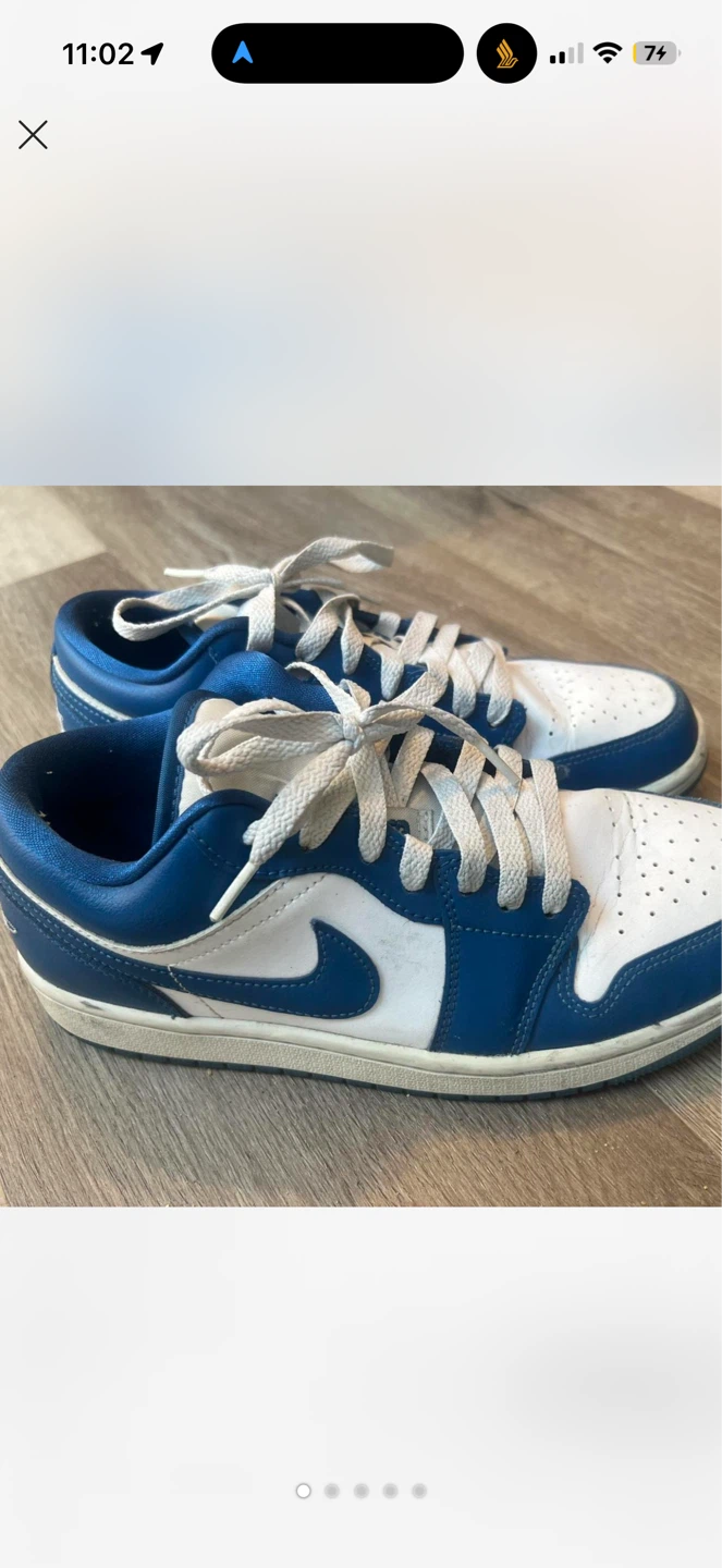 Nike Air Jordan 1 Low White Blue Sneakers
