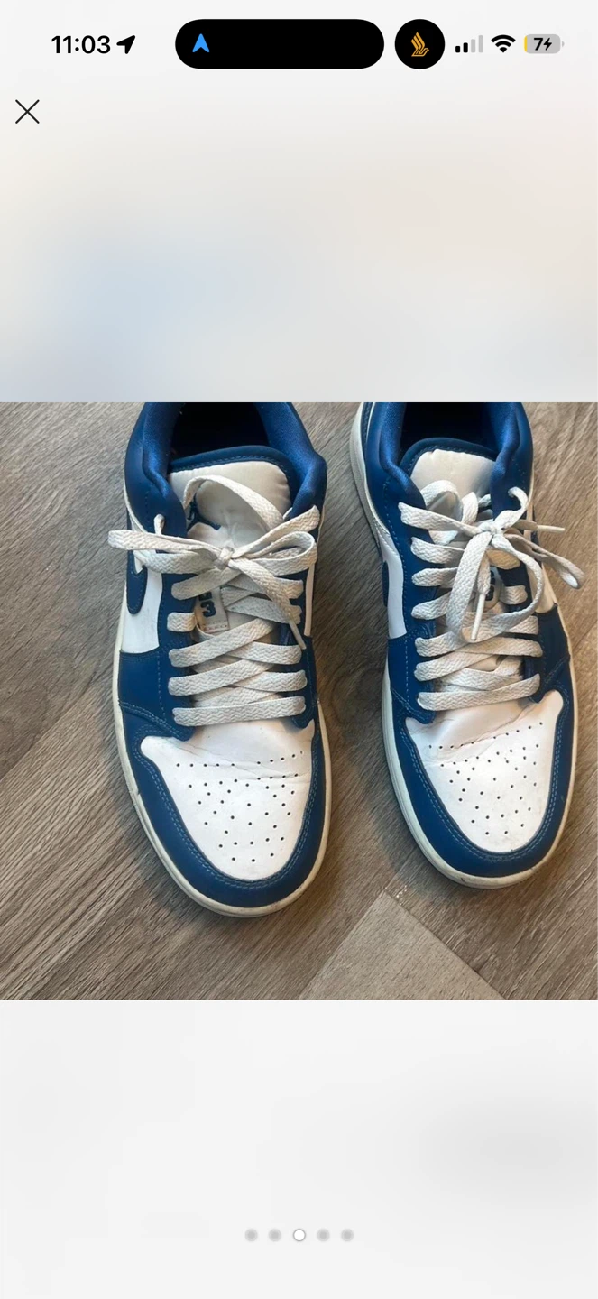 Nike Air Jordan 1 Low White Blue Sneakers - photo 4
