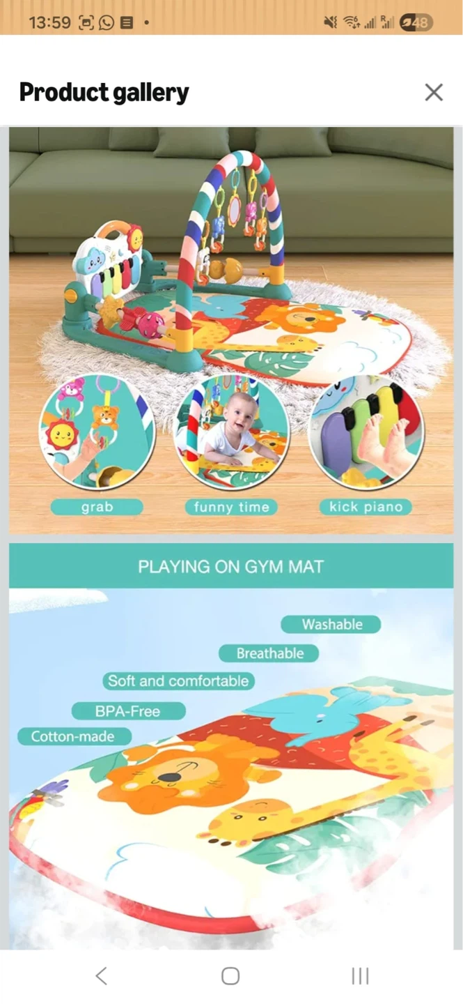 Baby Play Gym with Piano. New in the box. - photo 2