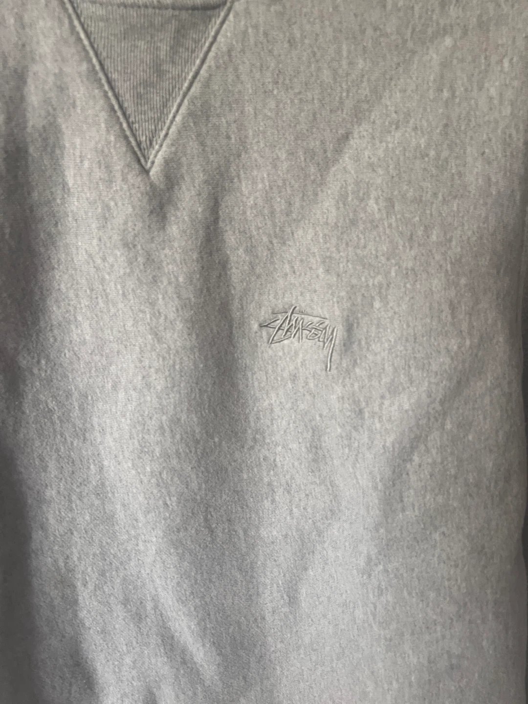 Stussy Grey Crewneck Sweatshirt - Large - photo 2