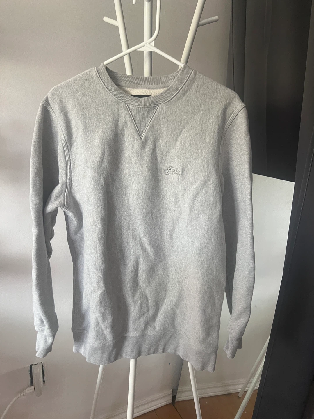 Stussy Grey Crewneck Sweatshirt - Large