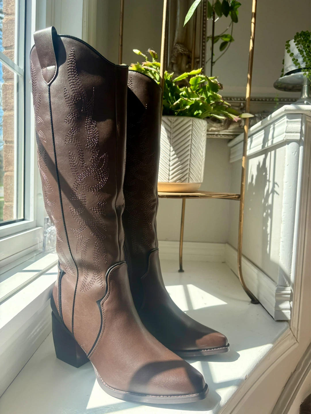 Brown Cowboy Boots - Size 8 - New ✨ - photo 2