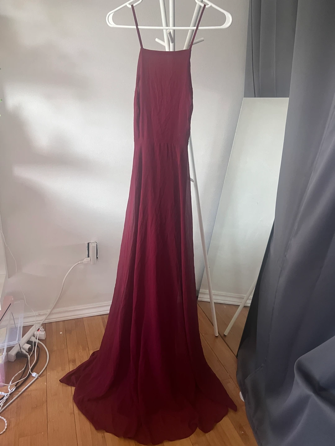 Lulus burgundy maxi dress XS