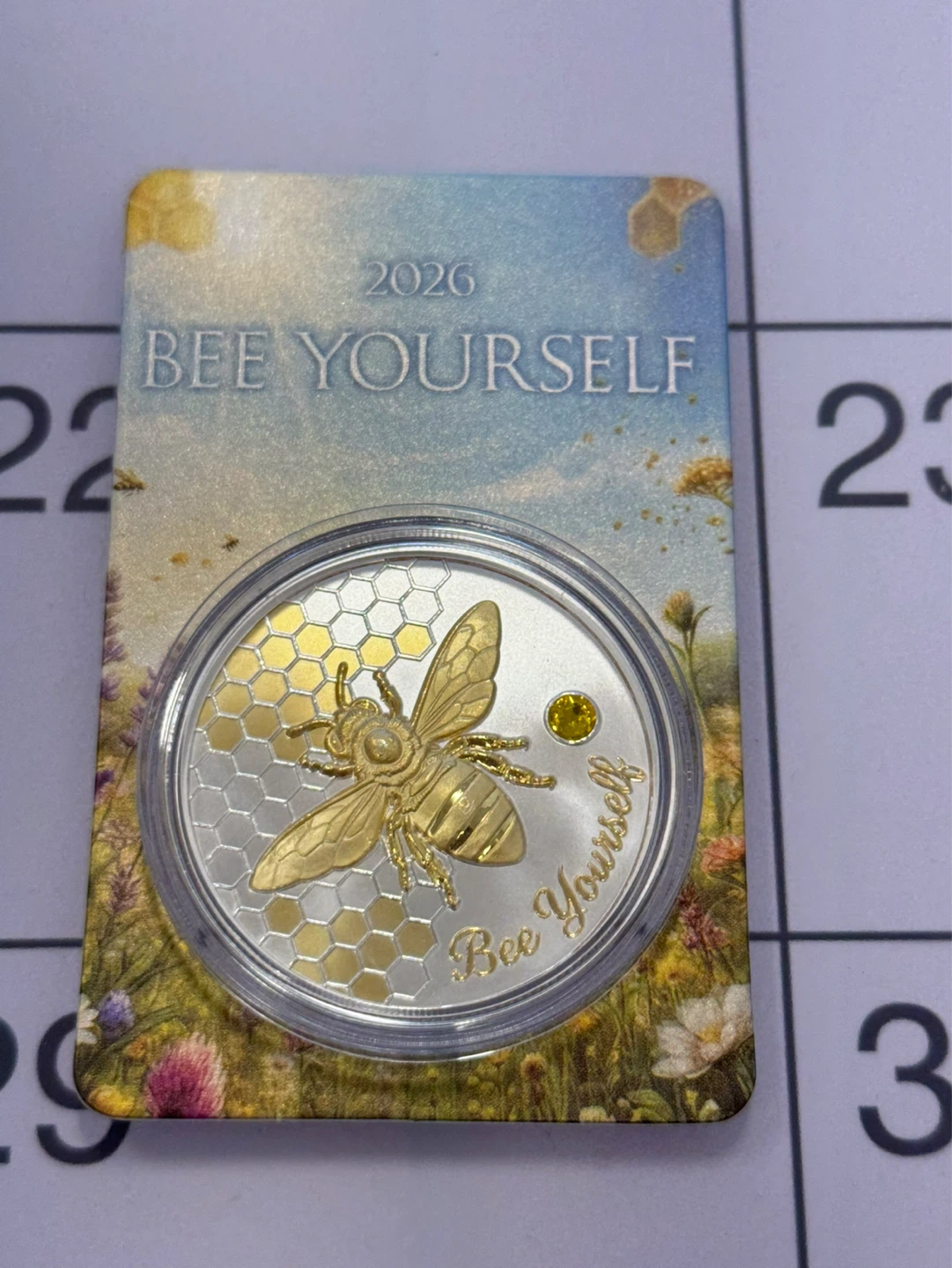 2026 Bee Yourself Silver & Gold Gilded Copper Coin
