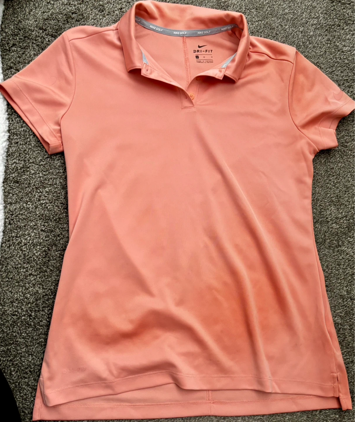 Nike Golf Dri-Fit Polo Shirt - Women's Medium - Coral