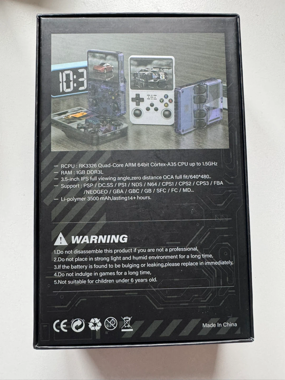 Transparent Purple Game Console R36S - photo 2