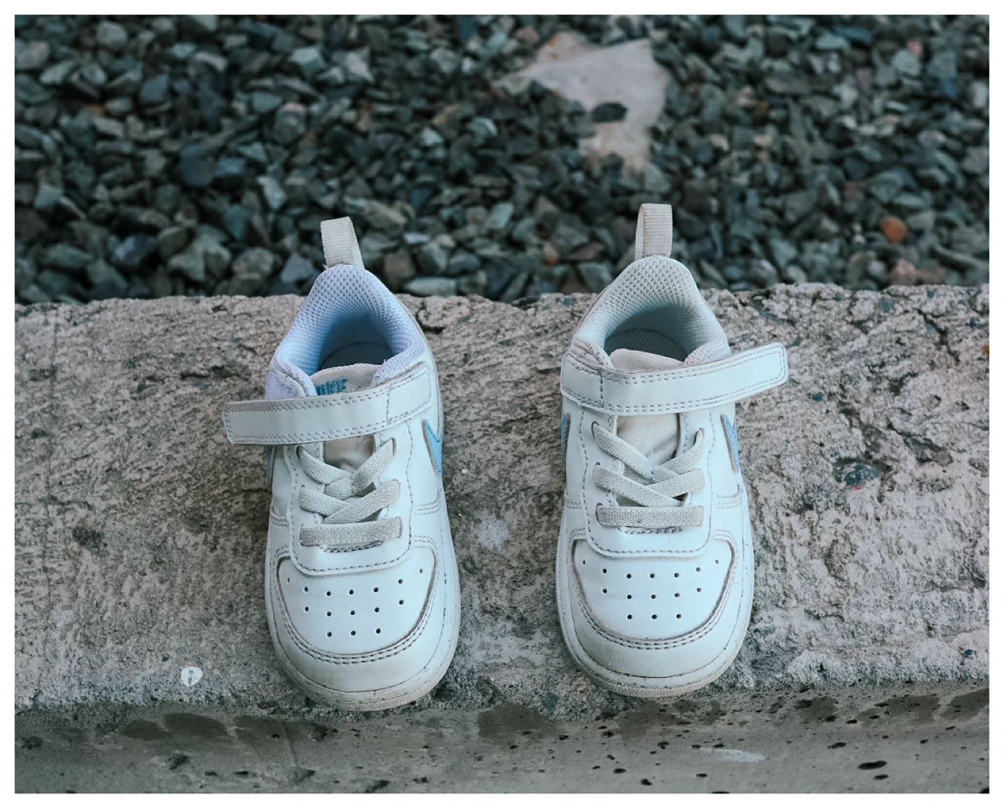 NIKE Court Borough Low Recraft (TD) Shoes White/Blue Size:6C - photo 4