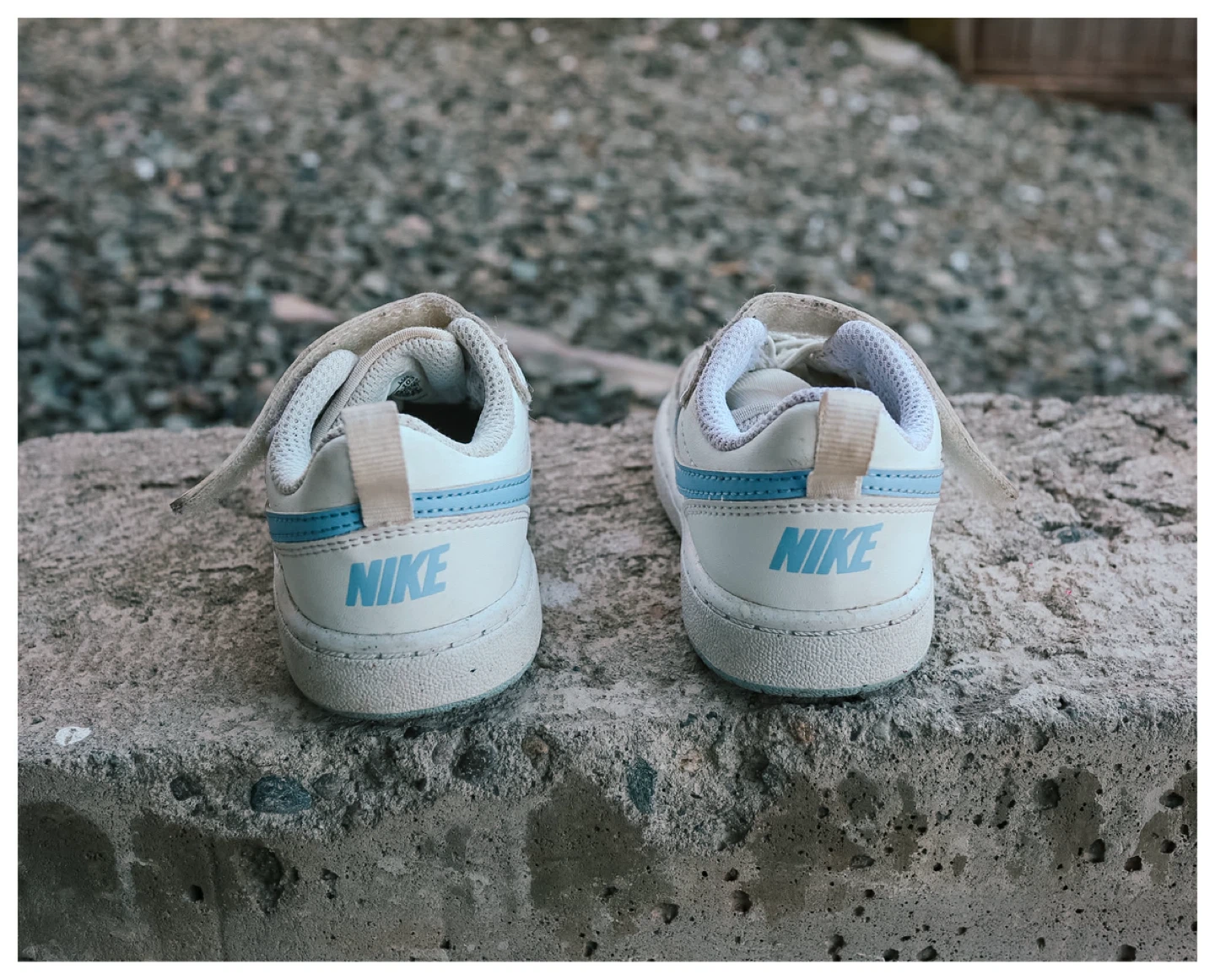 NIKE Court Borough Low Recraft (TD) Shoes White/Blue Size:6C - photo 2
