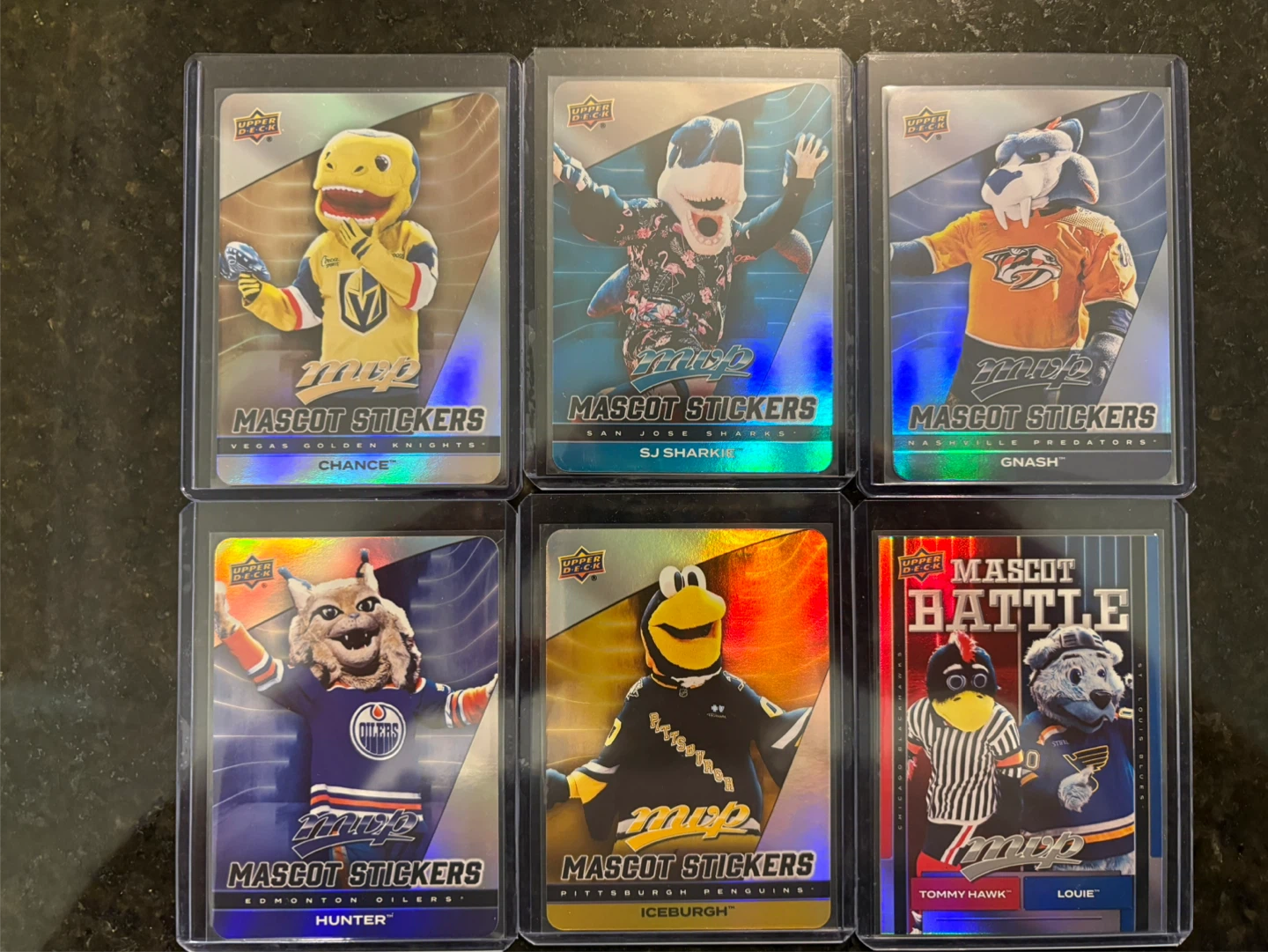 NHL Mascot Stickers Trading Cards