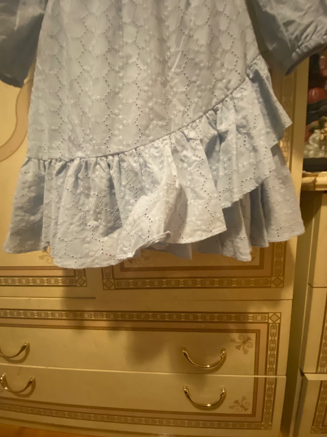 Michael Kors Blue Eyelet Off-the-Shoulder Dress XS/TP - photo 5