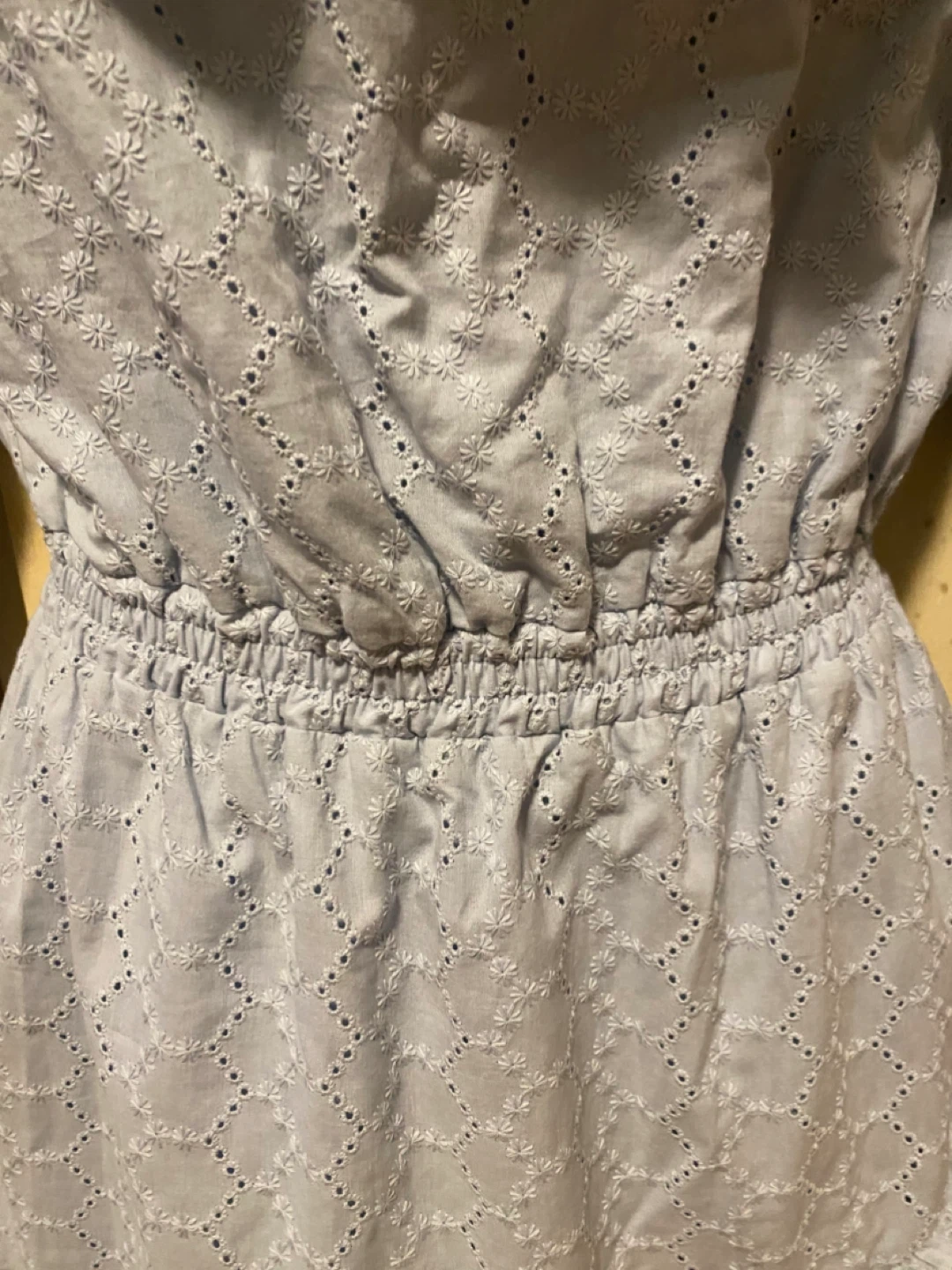 Michael Kors Blue Eyelet Off-the-Shoulder Dress XS/TP - photo 4