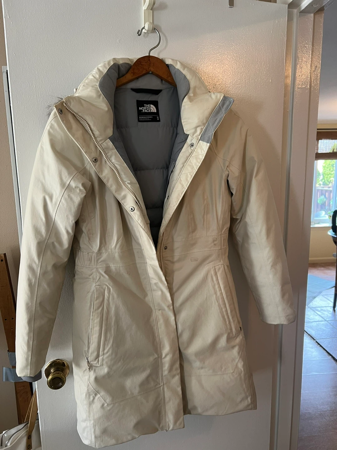 The North Face Women's Arctic Parka - Cream, Size Medium