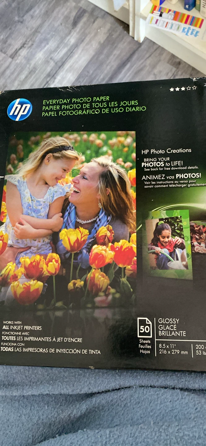 HP Everyday Glossy Photo Paper - 50 Sheets in pkg
