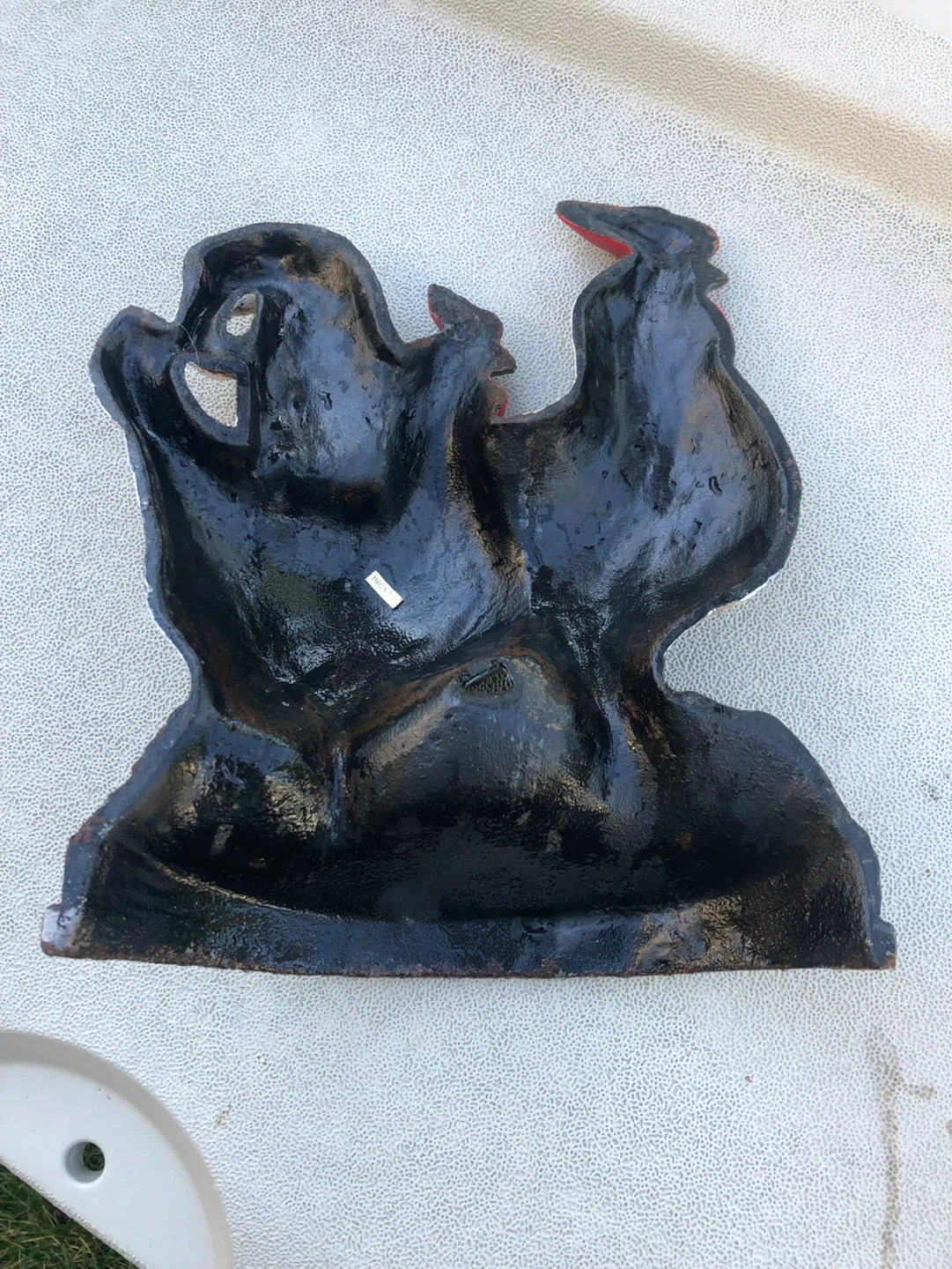 Vintage Cast Iron Rooster Doorstopper 11 “ tall by 9” wide - photo 2
