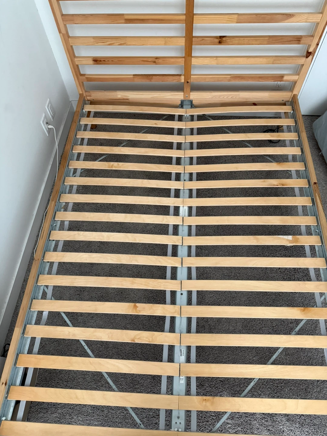 Wooden Bed Frame with Headboard - photo 3