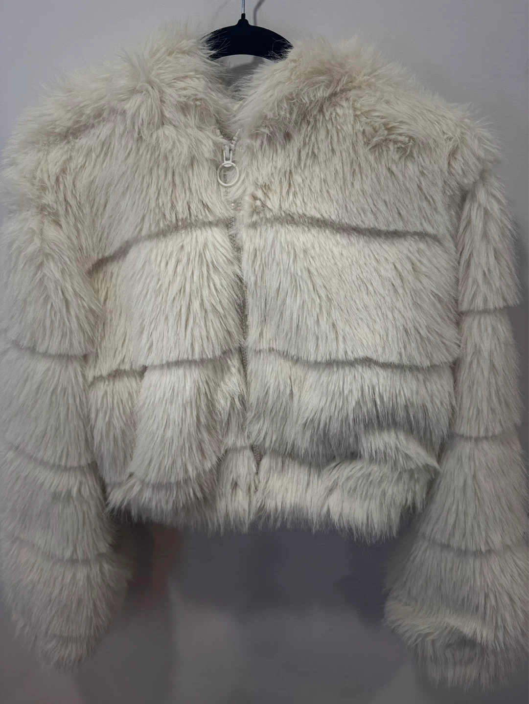 Cream Faux Fur Jacket
