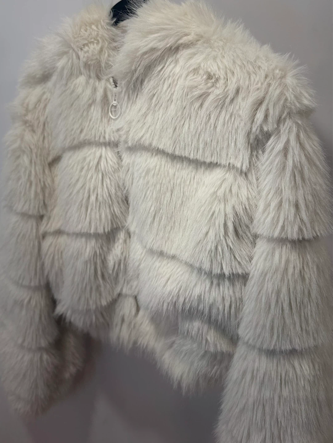 Cream Faux Fur Jacket - photo 3