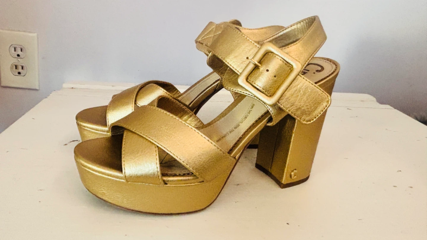 Circus  Gold Platform Sandals