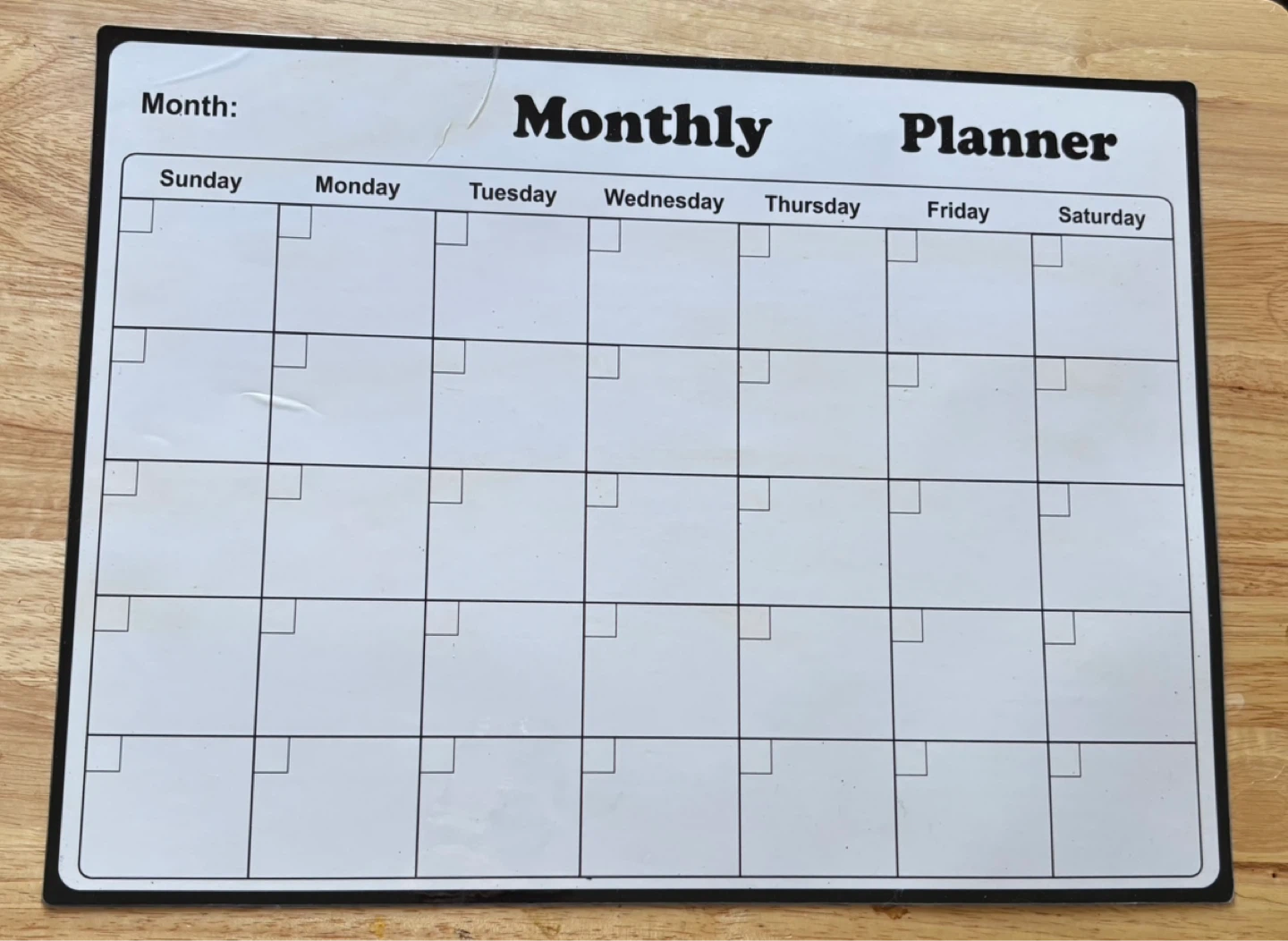 Monthly Planner Magnetic Whiteboard (inclu. markers)