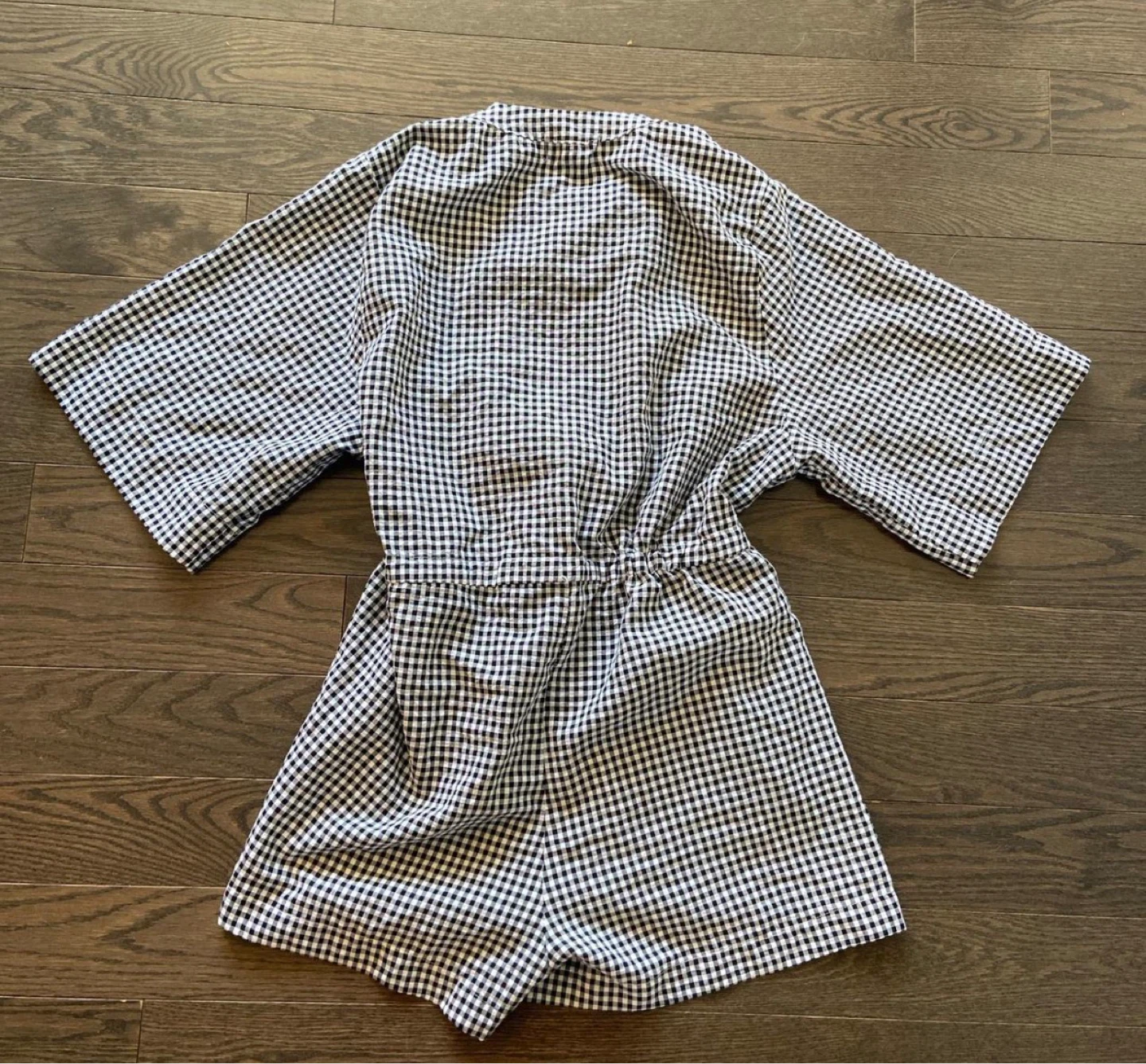4our Dreamers Black & White Gingham Romper Size L - photo 2