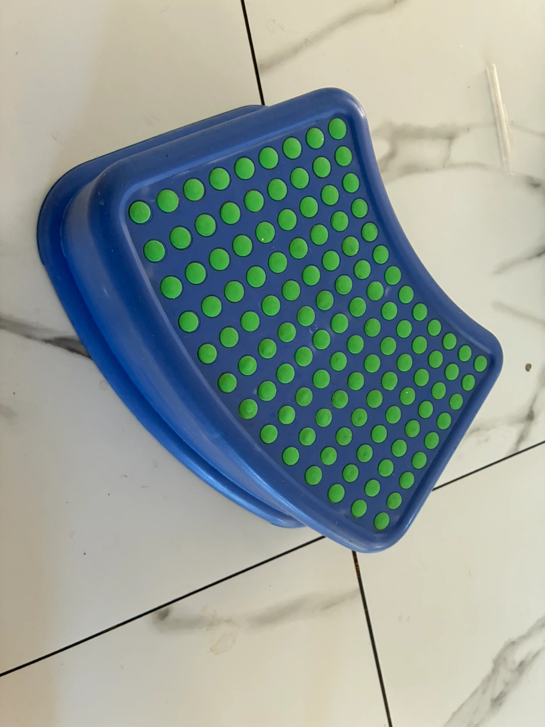 Blue Plastic Step Stool with Green Grips - photo 2