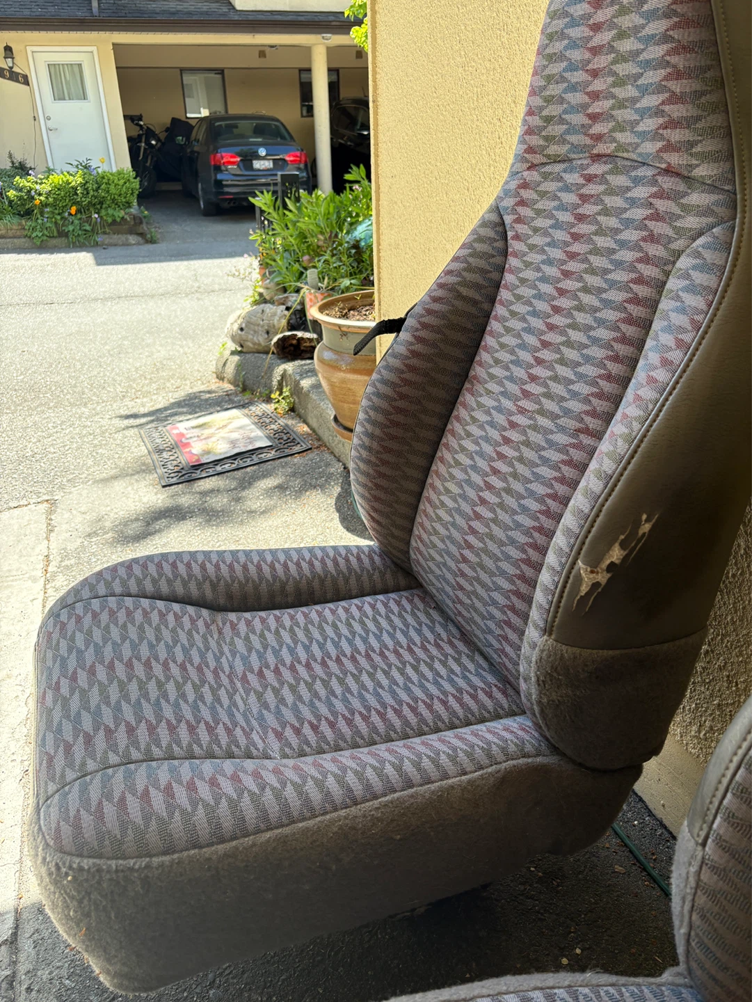 Jeep Wrangler TJ 1998 Pair of Grey Fabric Car Seats - photo 4
